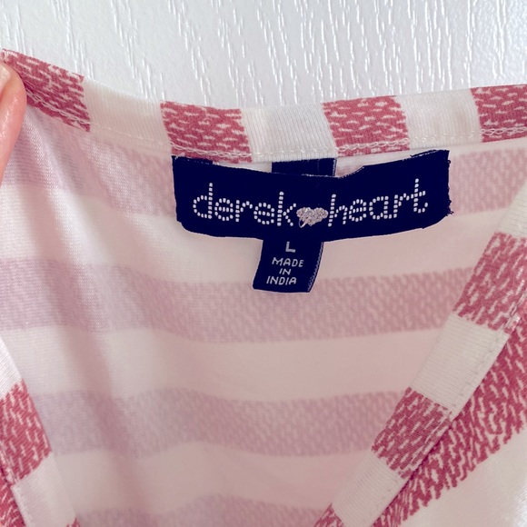 Spaghetti strap red stripe dress knee length. - Picture 3 of 3